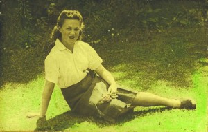 Treasured family picture of Iris, aged 16, in 1945