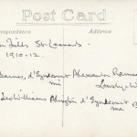 Summerfields. Second XI 1910-12 reverse of card