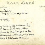 Summerfields - playing golf, 1910-12. reverse of photo.