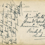 7. Reverse of 6. Franked 25 Feb 1909