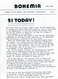 Bohemia 21 (June 1986)