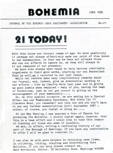 Bohemia 21 (June 1986)