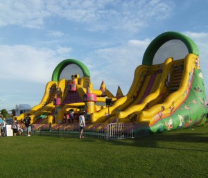 Hammond Fair 2009 Inflatable slides
