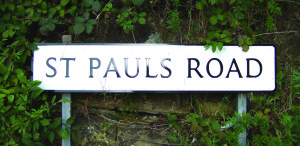 St Paul's Road Sign