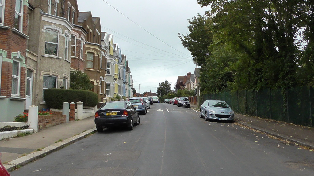 Lots of parking space in St Peter's Road - picture taken at mid-day 26 Sept 2014.