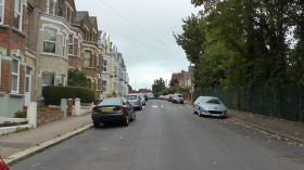 Lots of parking space in St Peter's Road - picture taken at mid-day 26 Sept 2014.