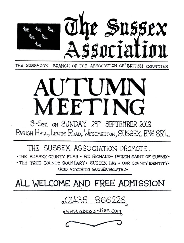 Sussex Association meeting Sept 2013