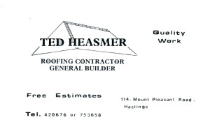 Ted Heasmer (advert June 1987)